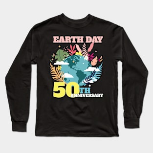 Earth Day 2020 50th Anniversary Floral Mother Earth Long Sleeve T-Shirt